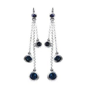 KONPLOTT Cocoon Blue Orb Crystal Silver Earrings